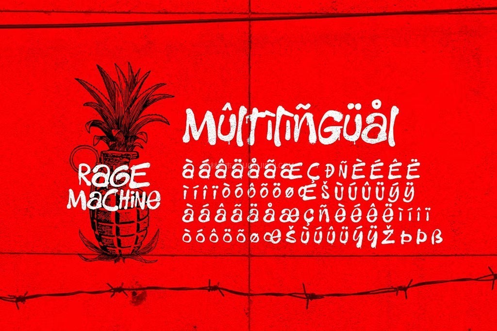 Rage Machine 手绘涂鸦喷绘字体